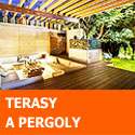 Terasy a pergoly